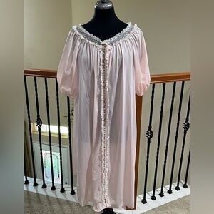 ROGERS BALLET PINK VINTAGE NYLON DRESSING ROBE SIZE M
